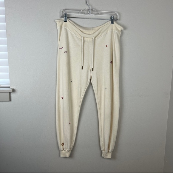 The Great Faux Shearling Embroidered Crop Sweatpants - Picture 2 of 7